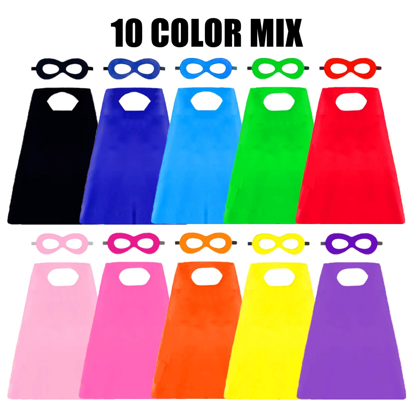 6-48PCS Superhero Capes and Masks for Boys Girls Birthday Party Favor Kids Role Playing Halloween Costumes SuperHero Party Favor