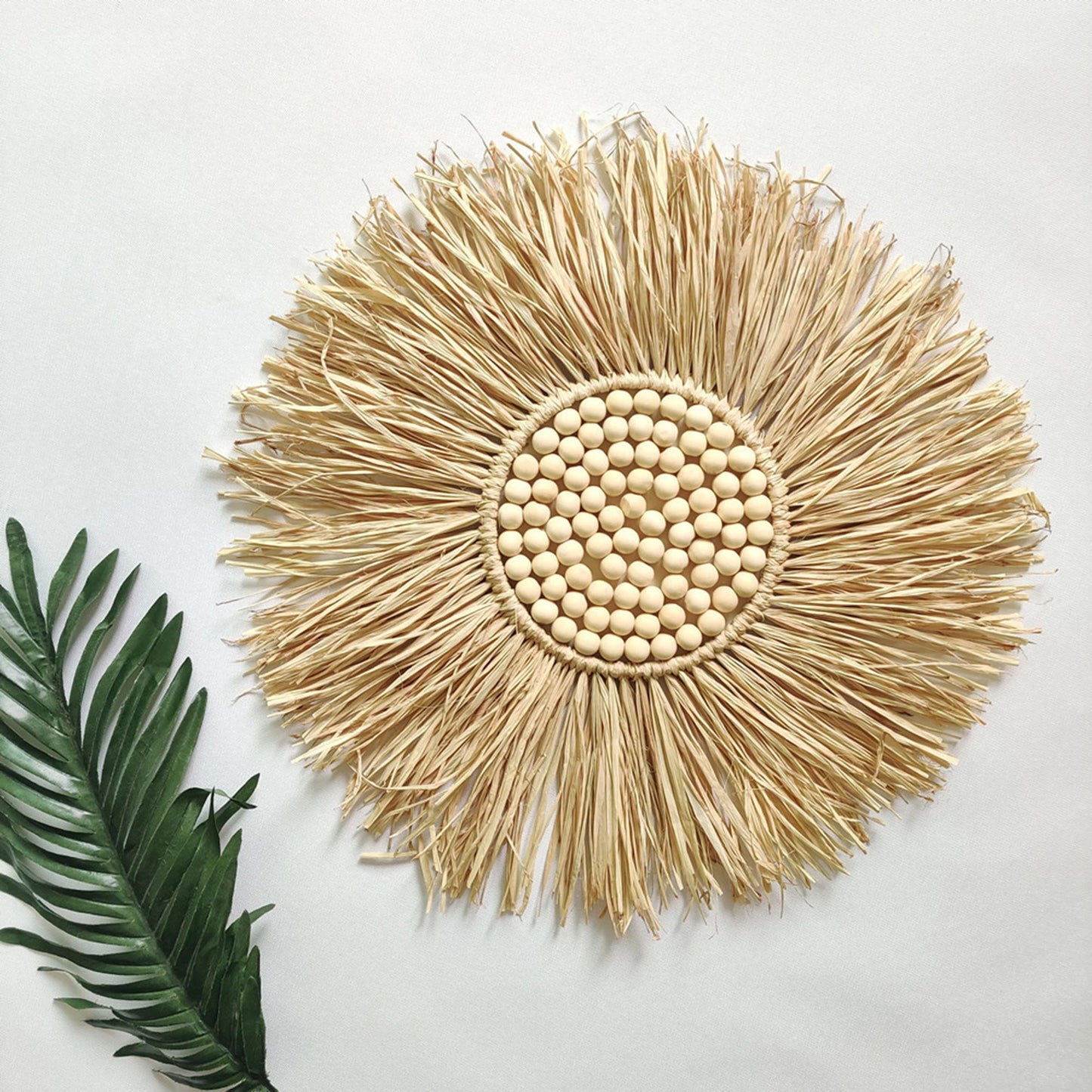 Woven Boho Macrame Hangings Wreath Hand-Woven Bohemian Wall Ornament Housewarming Gifts for Friends