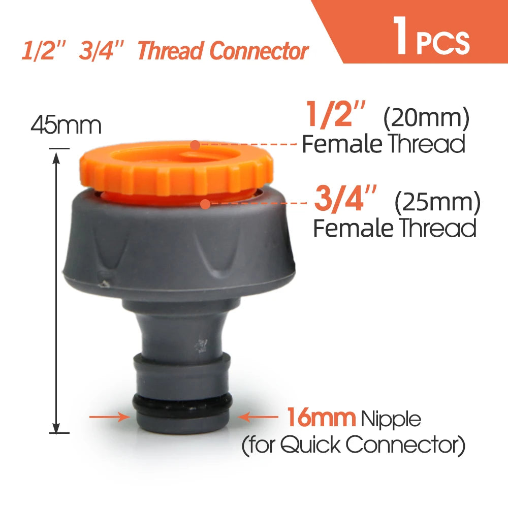 Garden Hose Quick Connector 1/2 3/4 Inch Pipe Coupler Stop Water Connector for Car Wash 20/16mm Irrigation Tube Repair Joints
