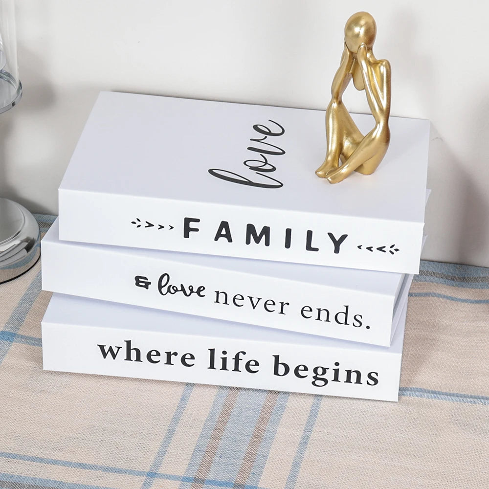 3Pcs Foldable Fashion Fake Books Living Room Decoration Designer Books Coffee Table Ornaments Club Hotel Room Villa Prop Books