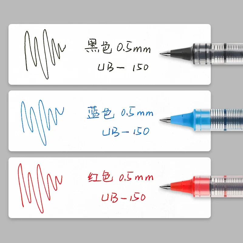Japan uni-ball Gel Ink Pen, 0.38/0.5mm UB-150 Eye Micro Rollerball Pens, Large Capacity Water-based Signature Writing Stationery