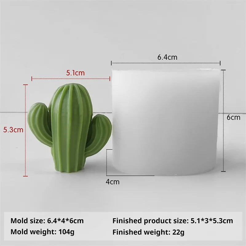 3D Silicone Candle Soap Mold Cactus Succulents Plaster Cement Mold Home Decoration DIY Aromatherapy Wedding Gifts silicone molds