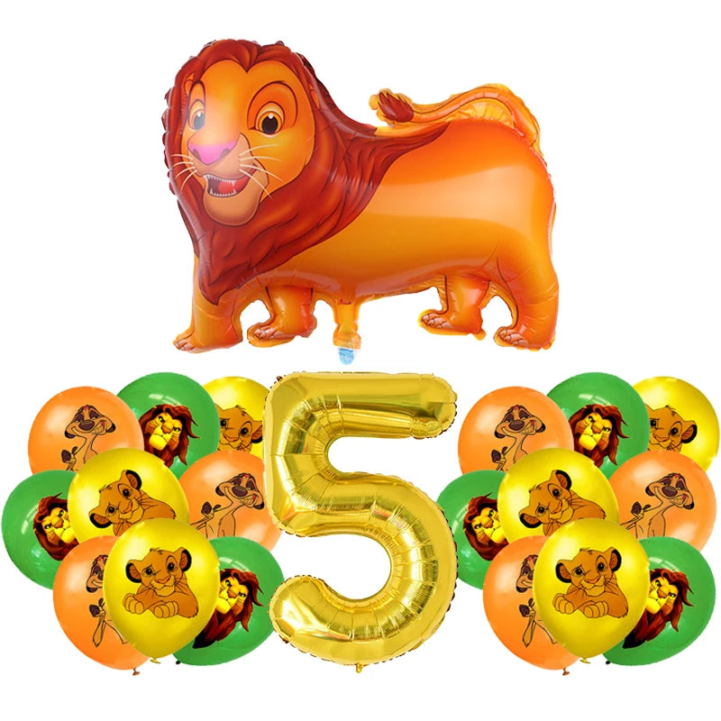 Disney The Lion King Birthday Party Decoration New Plates Cups Napinks Tablecloth King Lion Birthday Balloon Party Favor Balloon