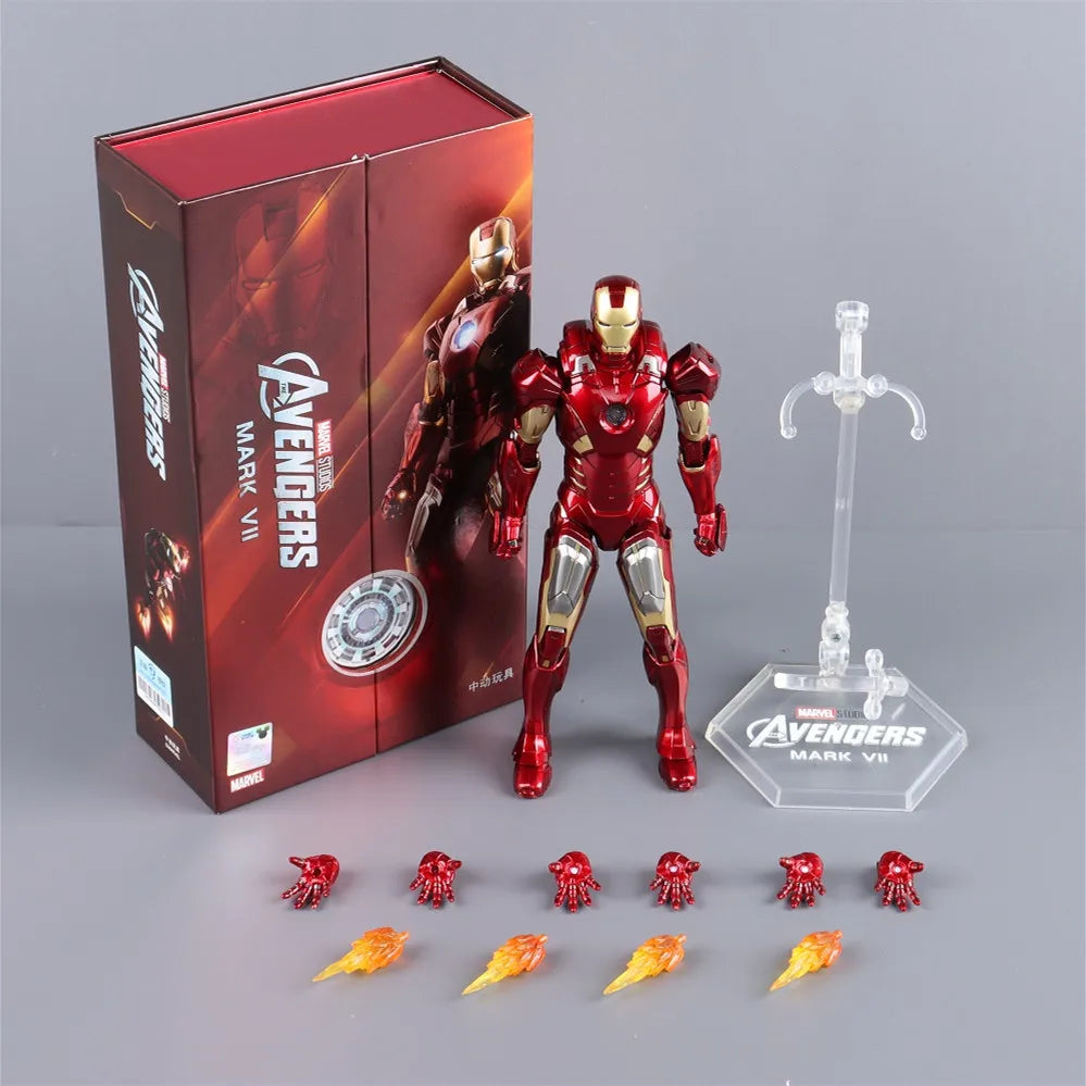 ZD Toys Iron Man Action Figure Joint Movable MK1 MK3 MK6 MK7 MK42 MK45 MK50 MK85 MK17 MK33 MK39 Adult Collection Figure Gift