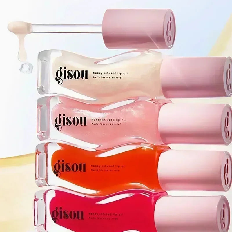Gisou Moisturizing Lip Balm Original Lip Oil Care Lip Benetitnt for Lips Plumping Exfoliating New Color RASPBERRY SWIR Gloss