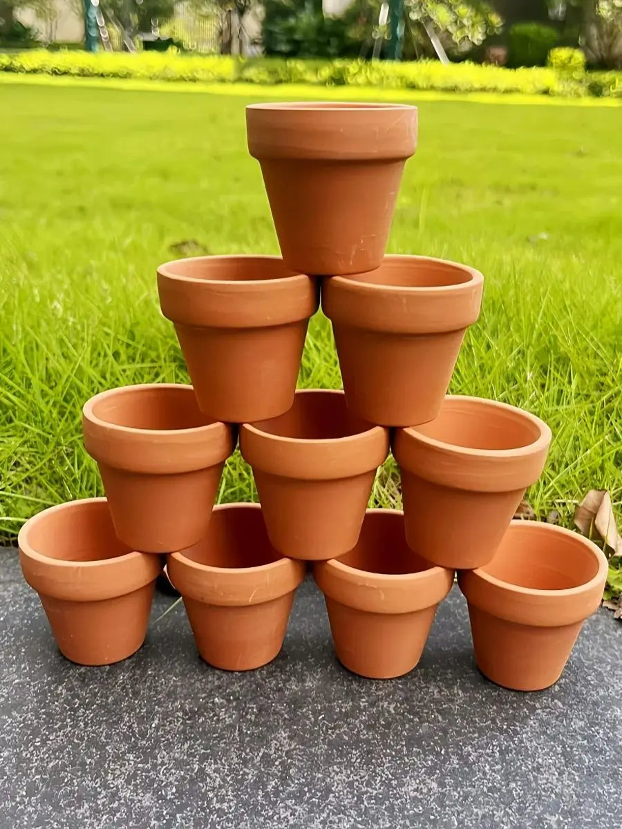 10 Pcs 2.2'' Terra Cotta Pots Pottery Planter Cactus Flower Pot Succulent Pot with Drainage Hole- Great for Plants,Crafts