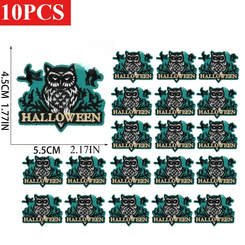 10/23PCS Wholesale Lots/set of Horror Ghost Haunted House Mummy Patch  Embroidery DIY Cloth Sticker Badge Ironing Jeans/cloak