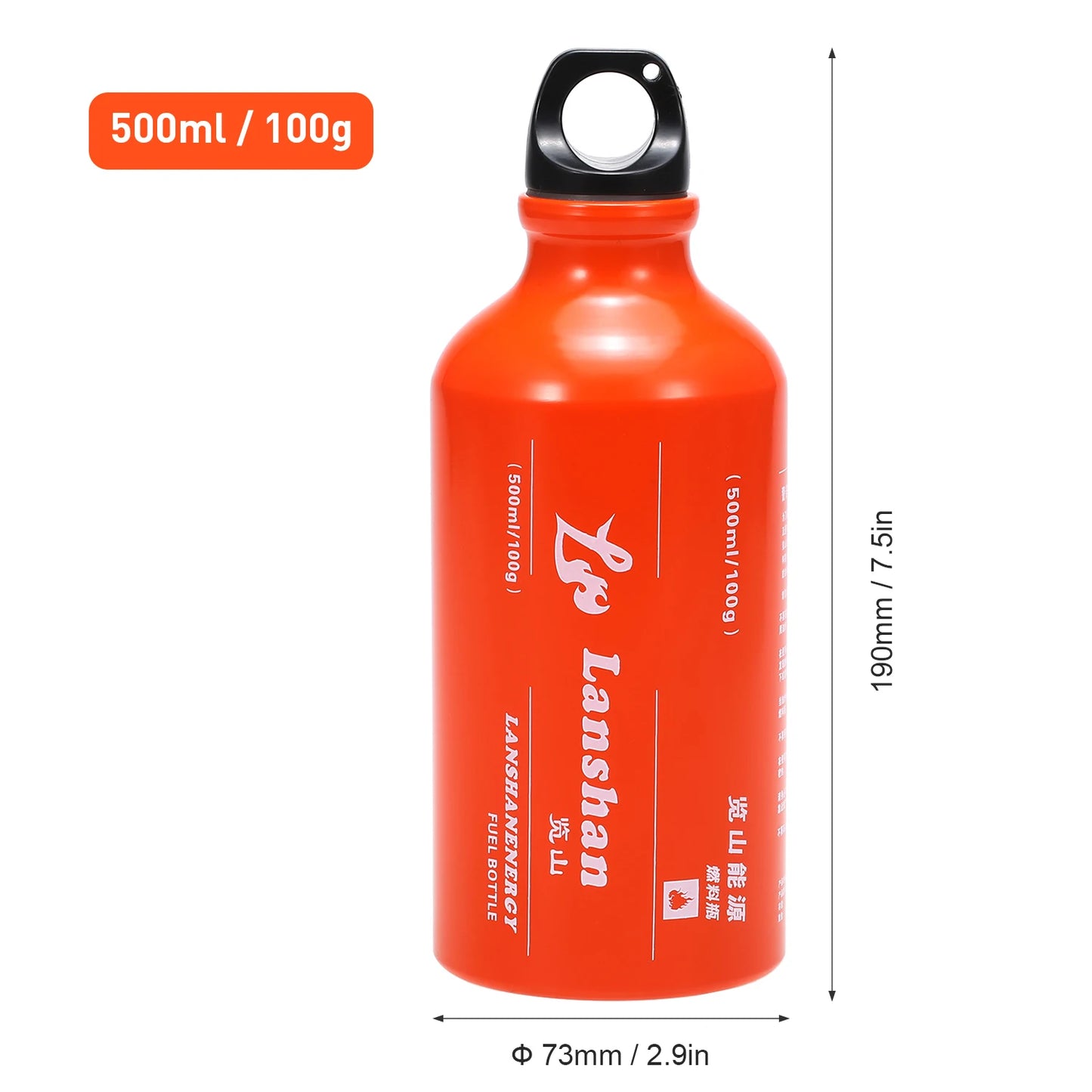 Lixada Outdoor Camping Multi Fuel Oil Stove with 500ml Gasoline Fuel Bottle and 9-Plate Camp Stove Windscreen Windshield