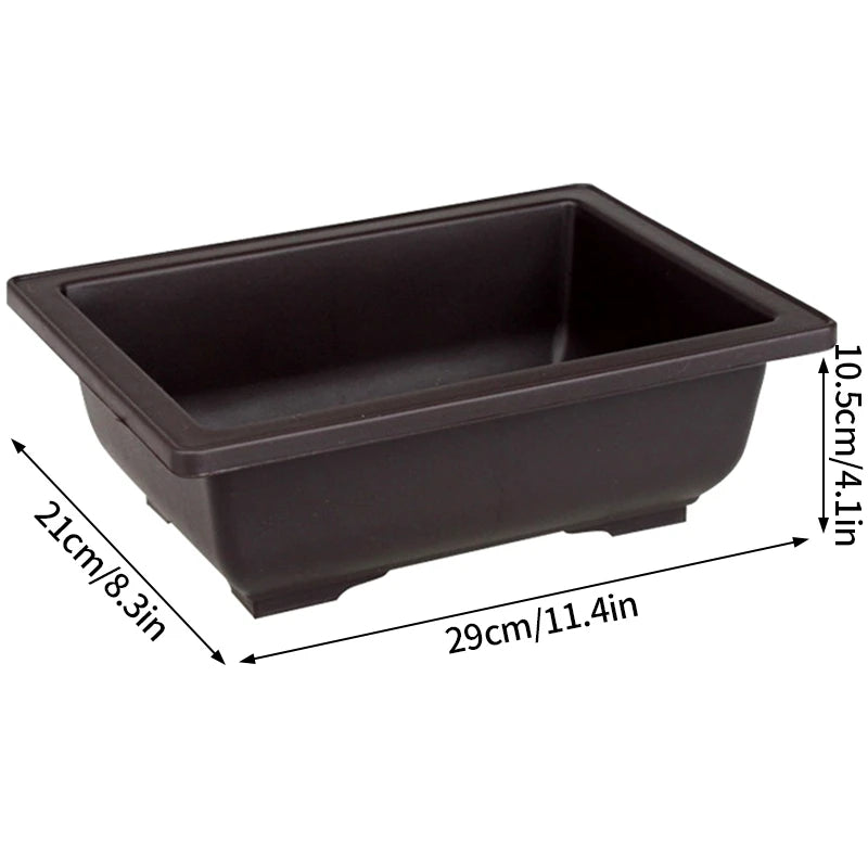 Outdoor Garden Landscape Bonsai Tray Square Rectangular Flowerpots Imitation Purple Clay Succulent Plants Pots 	
Pots for Plants