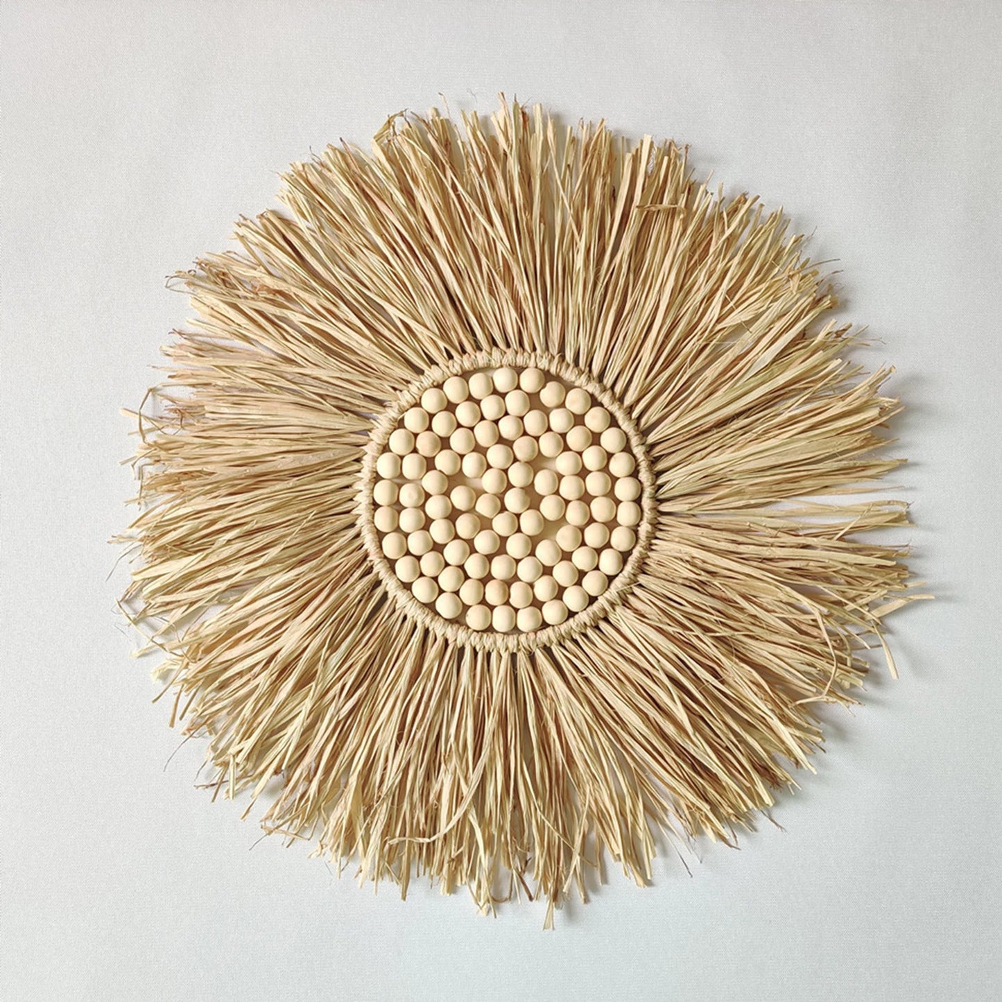 Woven Boho Macrame Hangings Wreath Hand-Woven Bohemian Wall Ornament Housewarming Gifts for Friends