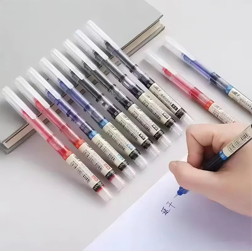 High Quality 0.5mm Quick Drying Fine Point Liquid Ink Pens Smooth Writing Comfortable Grip Non-Smudge for Office School Supplies