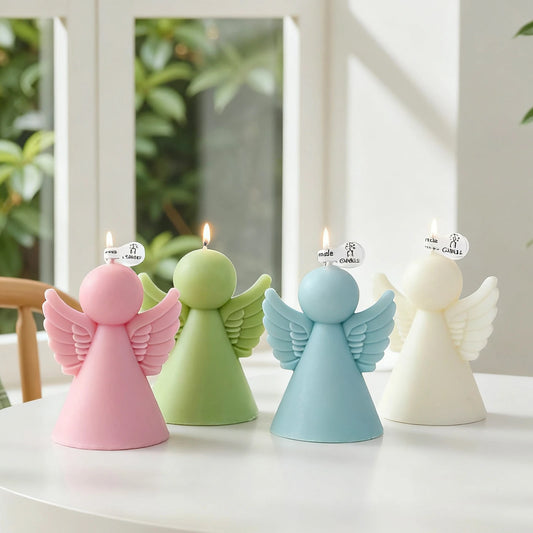DIY Angel Aroma Candle Mold Handmade Soap Candle Silicone Mold Home Decoration Plaster Crafts Making