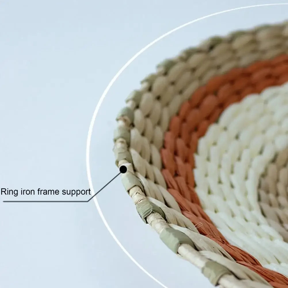 Bohemian style straw wall decoration, background wall decoration, sofa bedside handwoven hanging decoration
