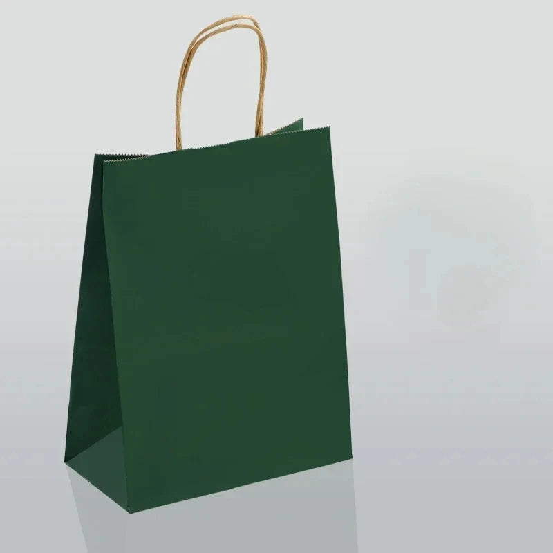 Wholesale Blank Kraft Paper Gift bags Custom Printed Recyclable Kraft Paper Shopping Bag Cosmetic Wedding Candy Grocery Bag