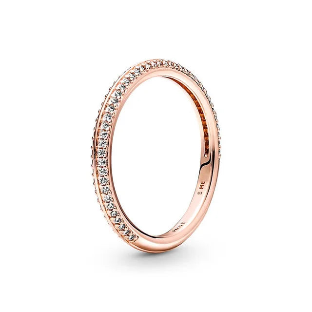 New White Series Original 925 Sterling Silver Women Finger Rings for Women Silver Daisy Mom heart Zirconia Stone Luxury Jewelry