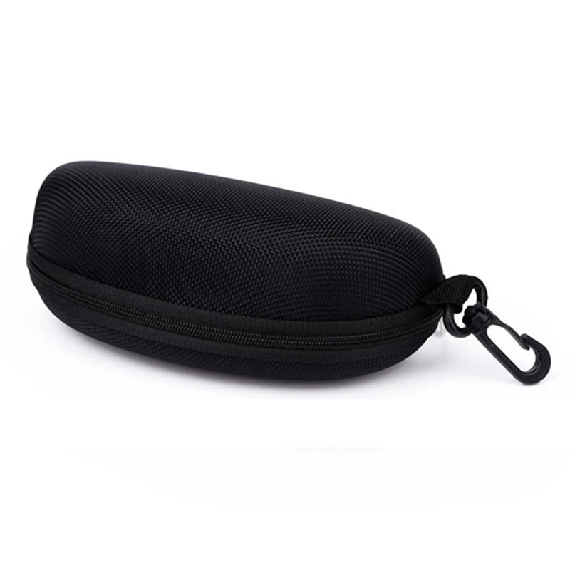 Luxury EVA Zipper Sunglasses Case High Quality Black PU Leather Protective Glasses Box