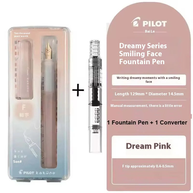 PILOT kakuno Fountain Pen,Multi-Colors Dreamy/Smile Family Series 0.4~0.7mm Nib Writing Calligraphy Pen Perfect Gift For Student