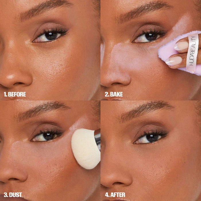 New Huda Easy Bake Loose & Setting Powder Long Lasting Oil Control Matte Waterproof Brightening Loose Powder Makeup Cosmetics