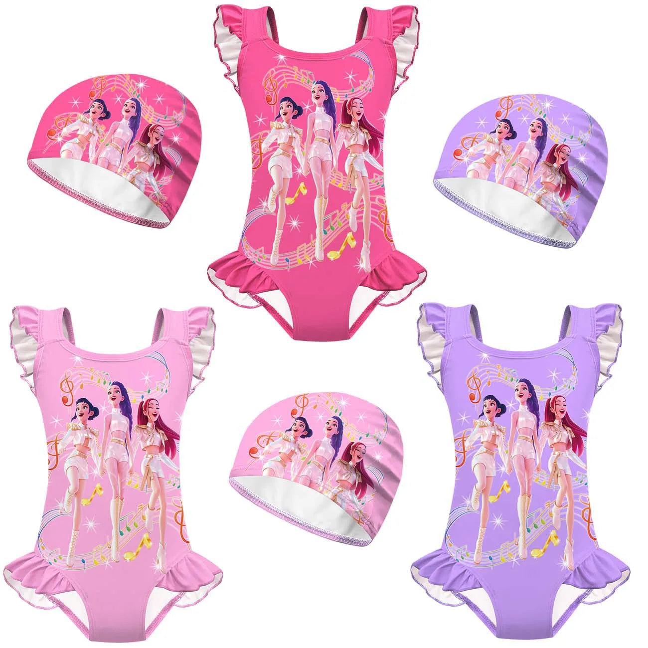 Kids Kpop Bathing Suits Girls, Kpop Little Girls Swimsuit,Girls Bathing Suit,Toddler Girl Swimsuit,Girls One Piece Swimsuits