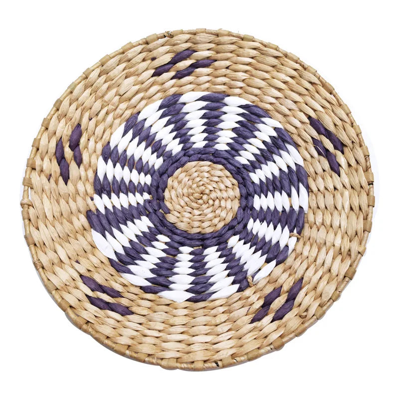 Bohemian style straw wall decoration, background wall decoration, sofa bedside handwoven hanging decoration