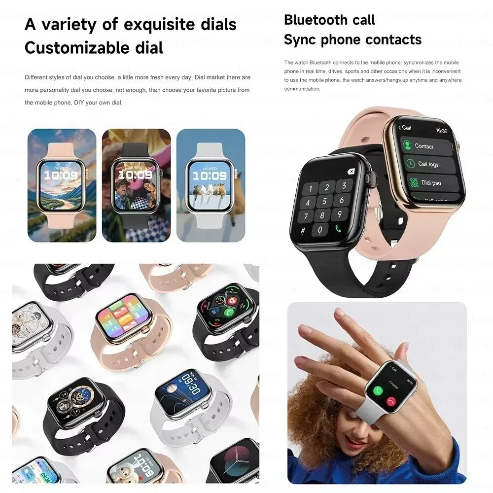 GPS Smart Watch Men For Apple Watch 11 Series Always On Display Body Temperature BT Call NFC Women Smartwatch For IOS Android