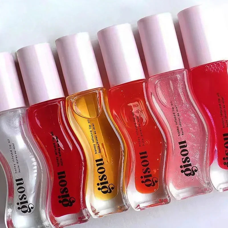 Gisou Moisturizing Lip Balm Original Lip Oil Care Lip Benetitnt for Lips Plumping Exfoliating New Color RASPBERRY SWIR Gloss