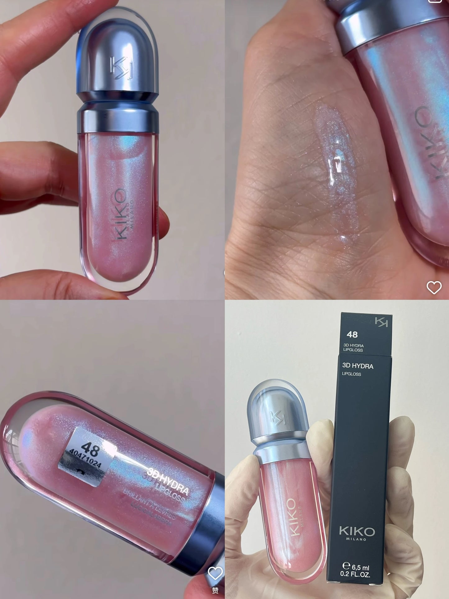 KIKO 3D Liquid Lip Glaze Transparent Lip Gloss Mirror Lipstick Nourishing Glossy Full Lips Not Fading Milk Tea Bean Paste Makeup