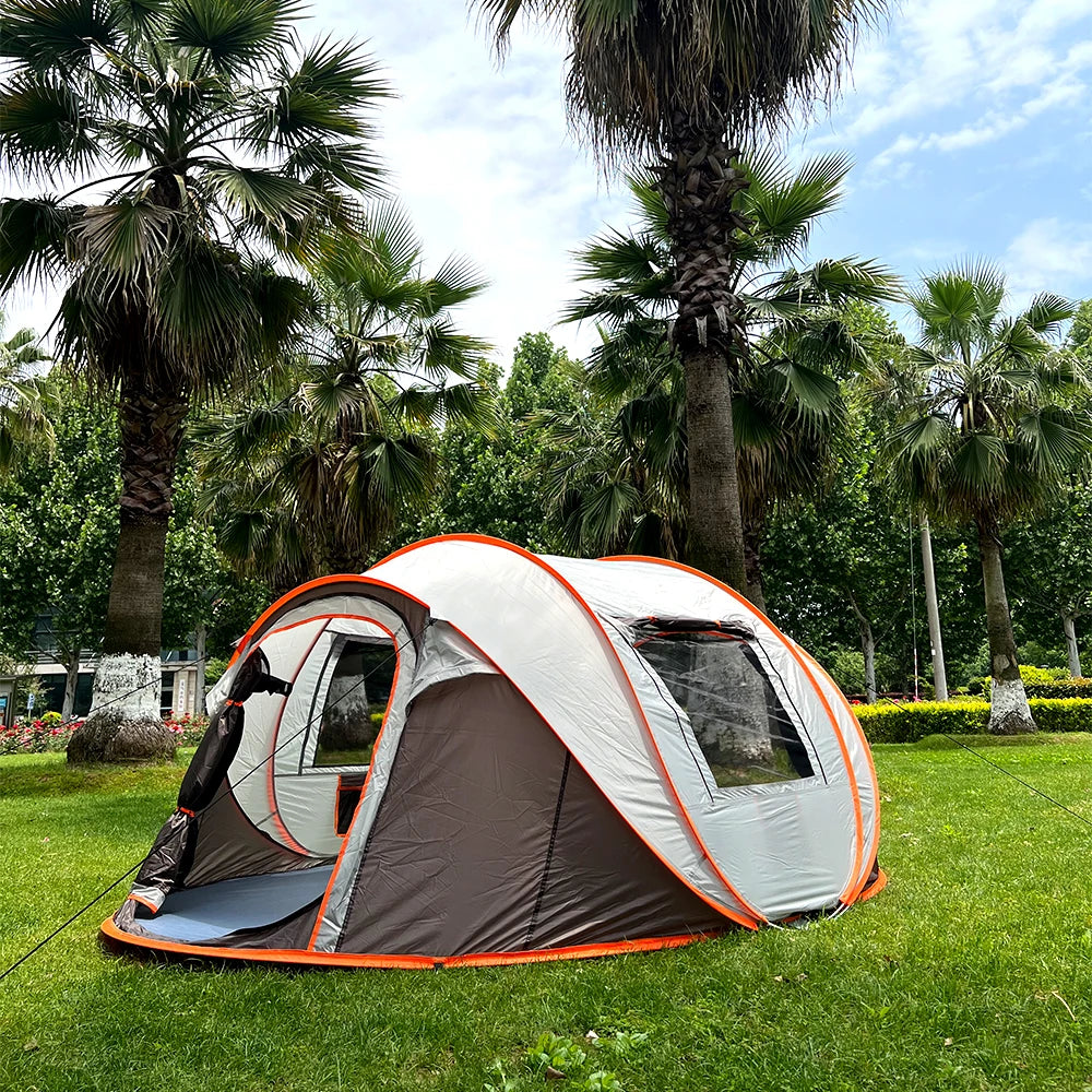 5-8 people quick opening hand throw tent waterproof camping boat tent outdoor tent fully automatic pop-up