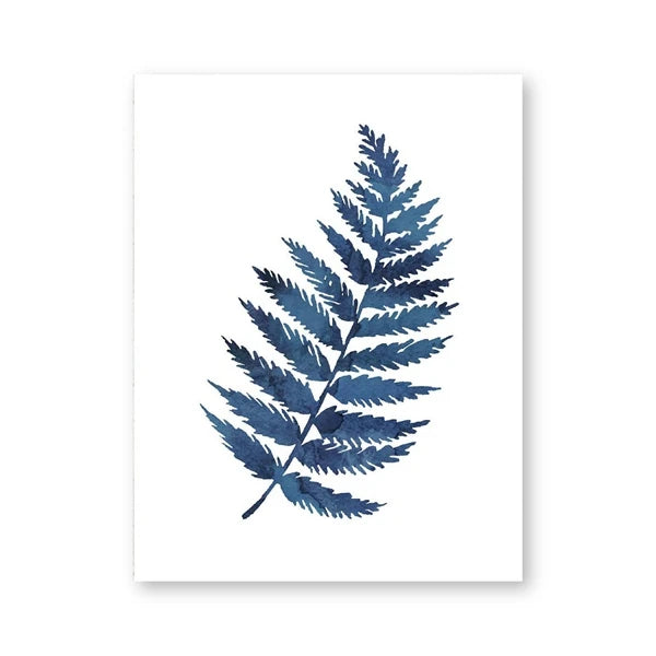 Pressed Blue Wild Flowers Wall Art Canvas Painting Hampton Style Posters Botanical Prints Blue and White Pictures Home Decor