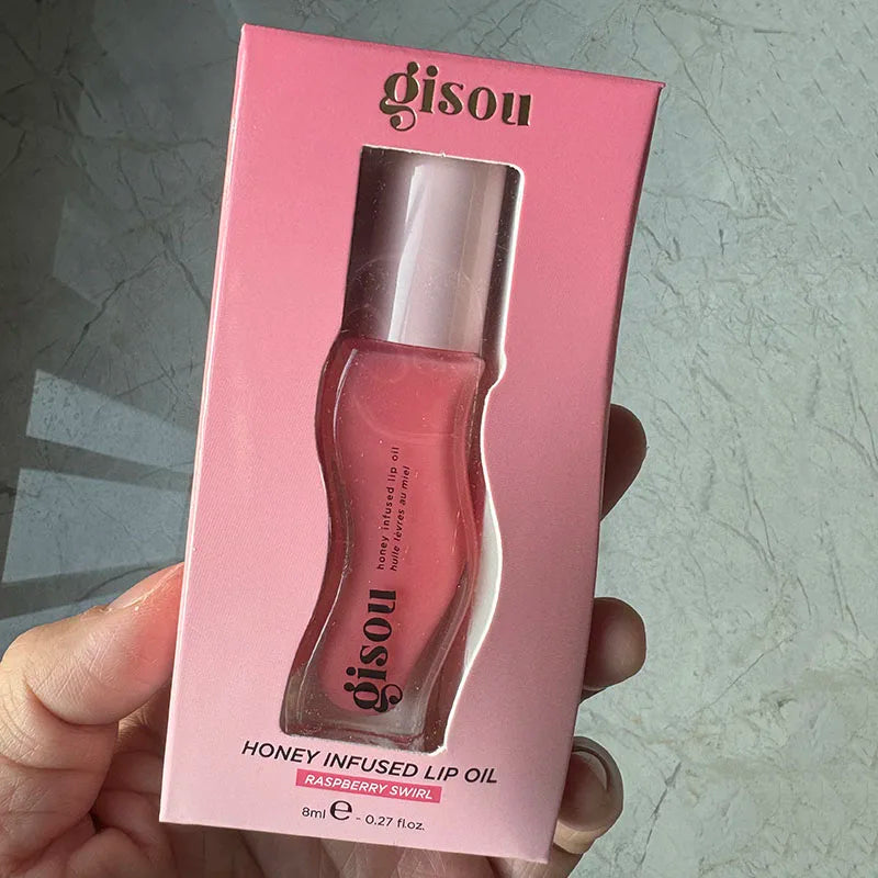 Gisou Moisturizing Glazed Plum Lip Balm Lip Oil Gloss Care Of The Lips Benetitnt For Lips Plumping Exfoliating Plumping Gloss