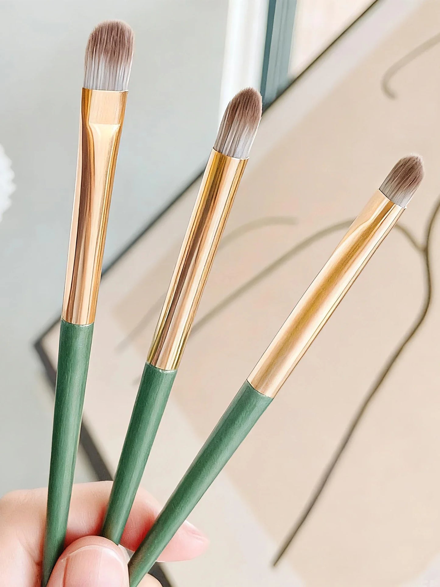 Multicolor Baked Powder Makeup Set Waterproof Brightening Setting Concealing Smudge Proof with 3 Pcs Brushes Valentine's Day Gif