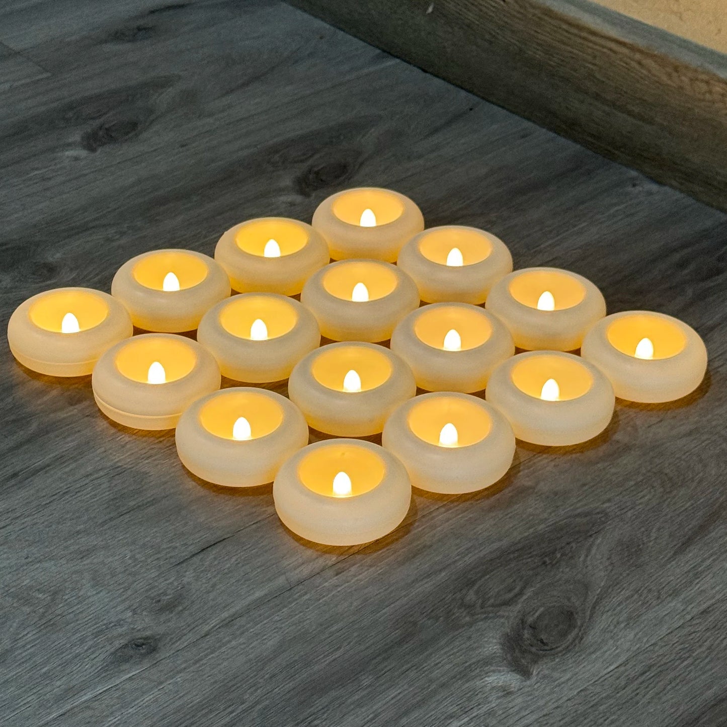 Waterproof Swimming Pool Candle Smokeless Floating Tealights Candle Realistic Flickering party candles For Party Wedding Praying
