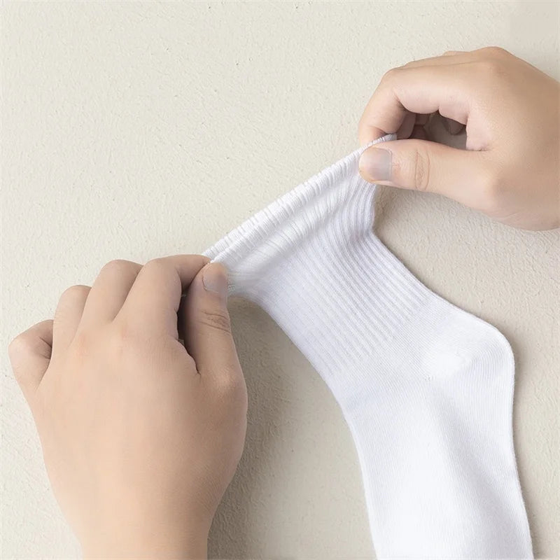 5Pairs/Set 3-13Years Baby Girls Boys Casual Sports Socks Soild Soft Cotton Four Season School Socks Black White Gray Kids Socks