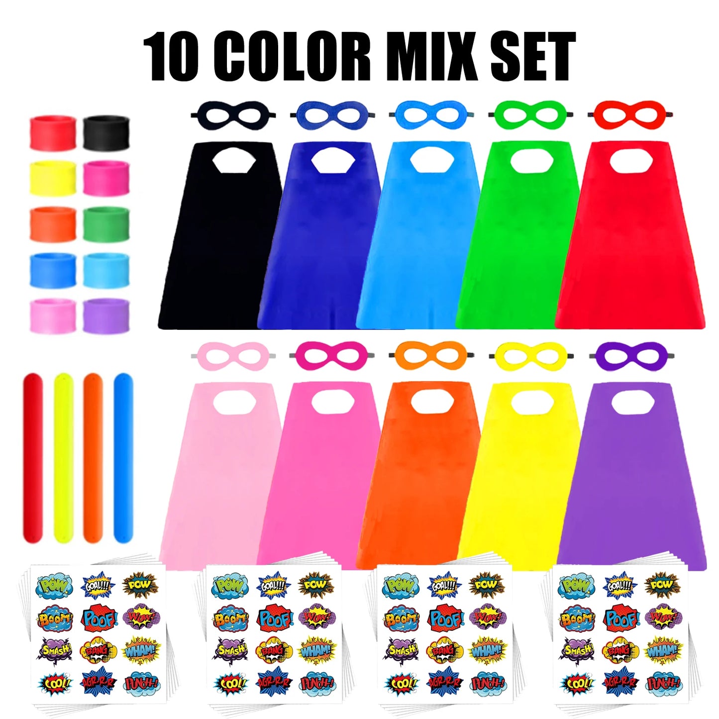 6-48PCS Superhero Capes and Masks for Boys Girls Birthday Party Favor Kids Role Playing Halloween Costumes SuperHero Party Favor