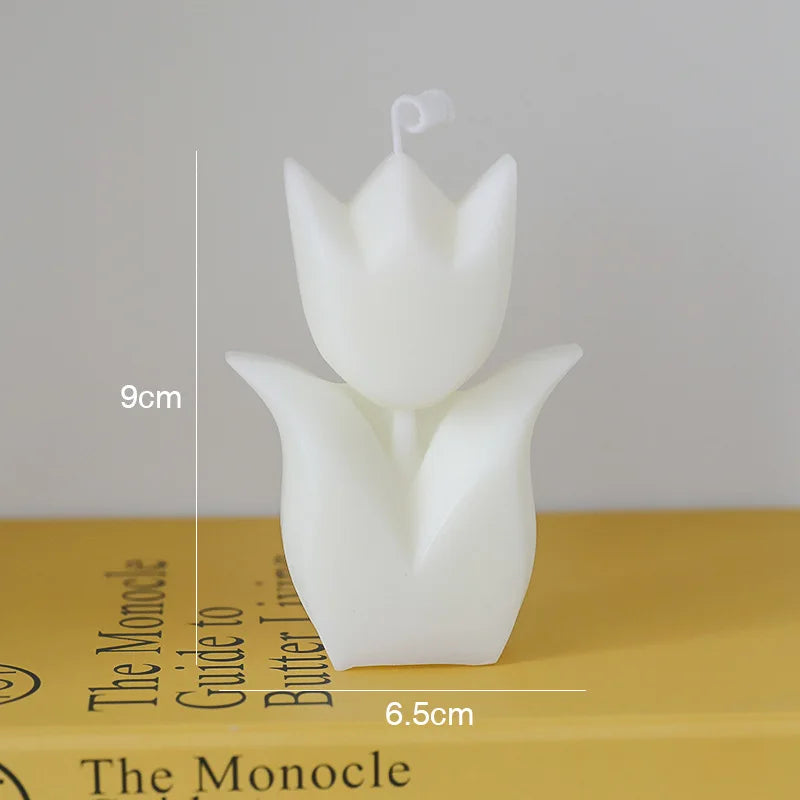 Creative Wedding Guest Gift Candles Tulip Flower Aromatherapy Candle Aesthetic Room Decor Aromatic Candles Girl Birthday gifts