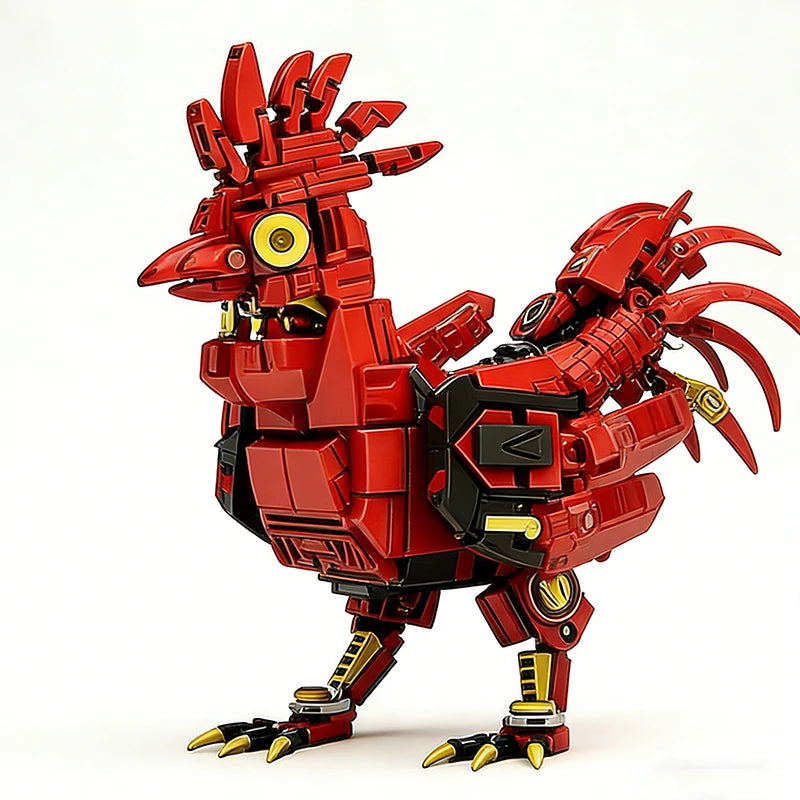 2in1 Transformable Robot Building Blocks Superhero Mecha Warrior Animal Building Blocks DIY Assembly Toy Childrens Holiday Gift