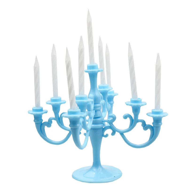 Ins Style Retro European Luxury Cake Decoration Candlestick Baking Birthday Party Wedding Small Plug-In Supplies Theme Girl