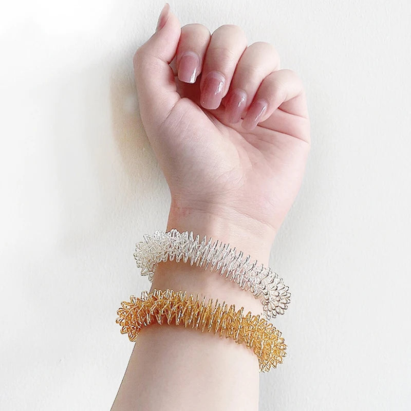 10/5PCS Spiky Sensory Hand Wrist Massage Ring Relaxing Tool for Acupressure Therapy Stress Reducer for Adults Kids Teens