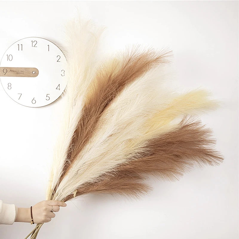 5/10pcs Artificial Pampas Boho Flowers Artificial Reed Ins Wind Bouquet Imitation Flowers Fake Plant Wedding Decoration Flowers