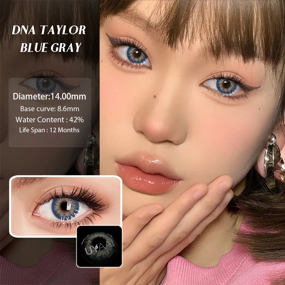 UYAAI Contact Lenses Color Contact Makeup Colored Pupils Black Natural Pupils Beauty 14.5mm Big Black Lenses Brown Contacts Lens