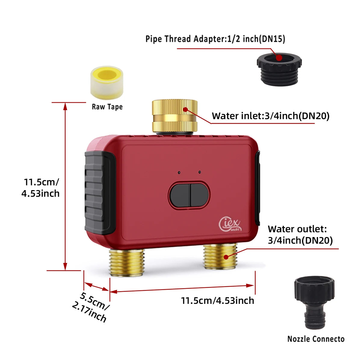 WIFI & ZIGBEE 2-Zone Watering Timer Smart Garden Automatic Irrigation System Drip Sprinkler Controller Valve Tuya 2MQTT ZHA