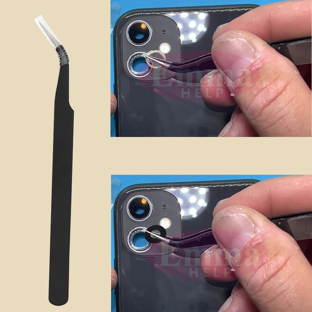 1Set Original Sapphire Rear Camera Glass Replacement for iPhone 16 15 14 Pro Max 12 13 Mini 15 Plus Camera Lens Repair Tool Kits