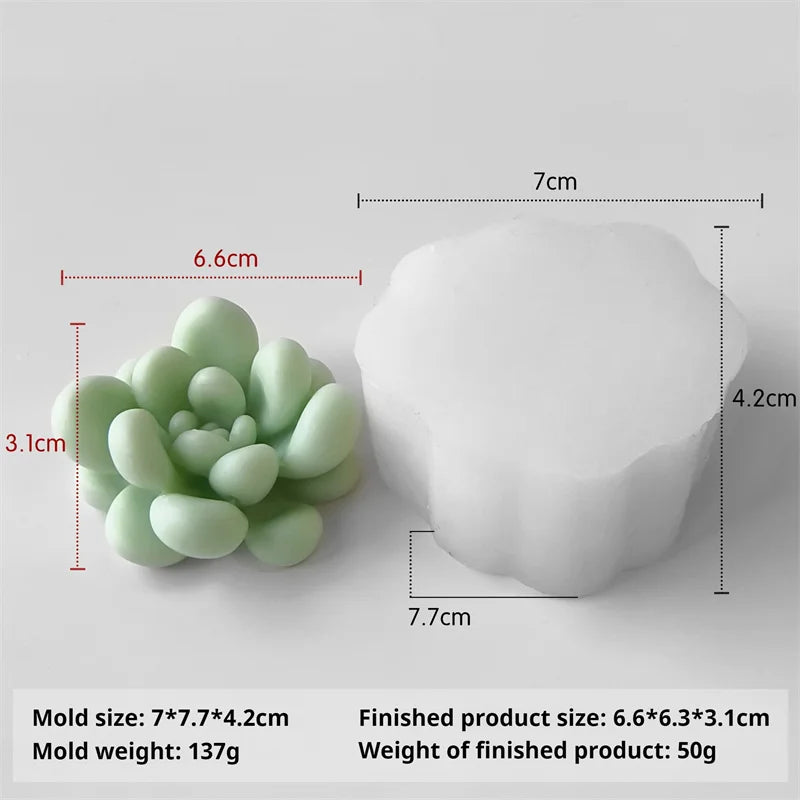 3D Silicone Candle Soap Mold Cactus Succulents Plaster Cement Mold Home Decoration DIY Aromatherapy Wedding Gifts silicone molds