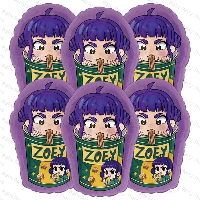 KPop Demon Hunter Theme 18-inch Cartoon Anime Foil Balloon Set for Baby Shower Supplies Kids Birthday Party Decorations Gifts