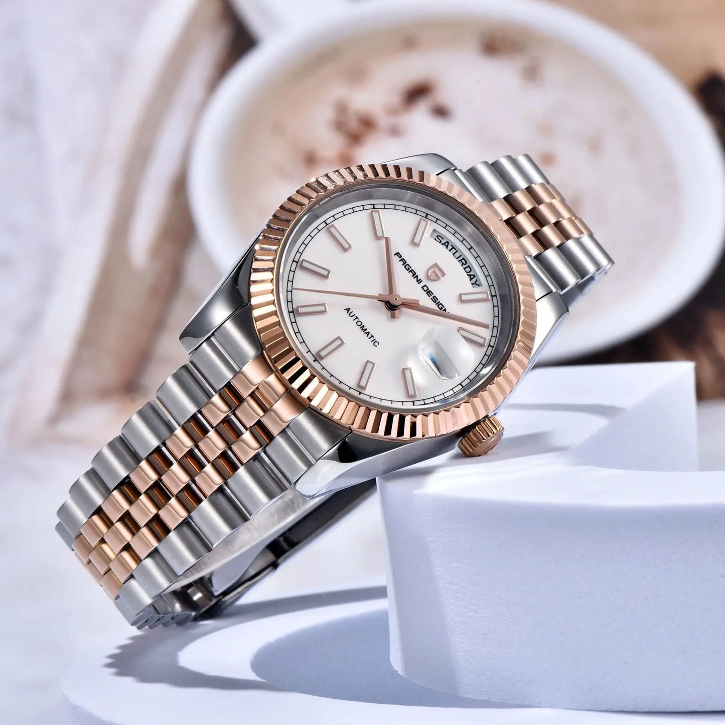PAGANI DESIGN 2026 New Enamel Dial DD36 Luxury Silver Gold Automatic Watch For Men AR Sapphire crystal Mechanical Wristwatch Men