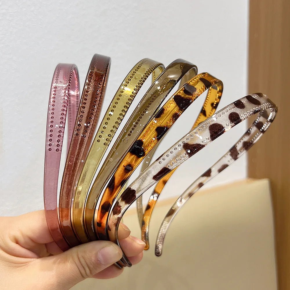 New Trendy Sunglasses Frame Shape Acrylic Hairbands For Women Toothed Headband Anti-slip Hair Hoop Fashion Hair Accessories