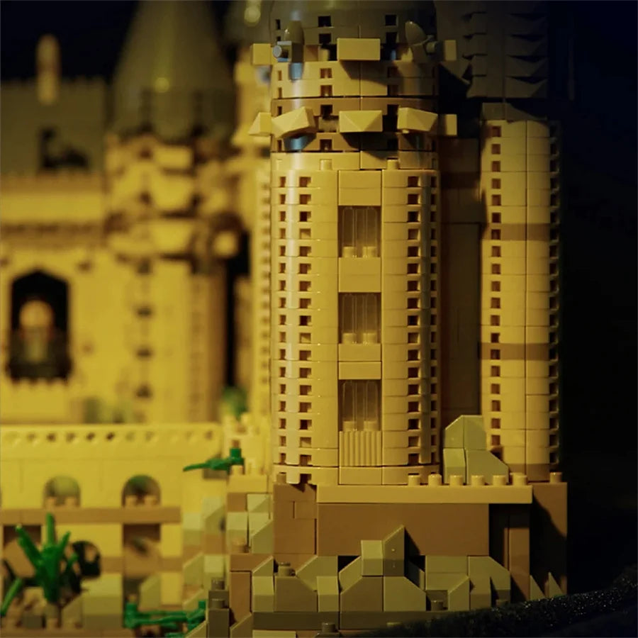 2025 MOC Magic Hogwarts Castle Micro Building Blocks Creative Architecture Scenery Model Kit Kids Christmas Birthday Gifts