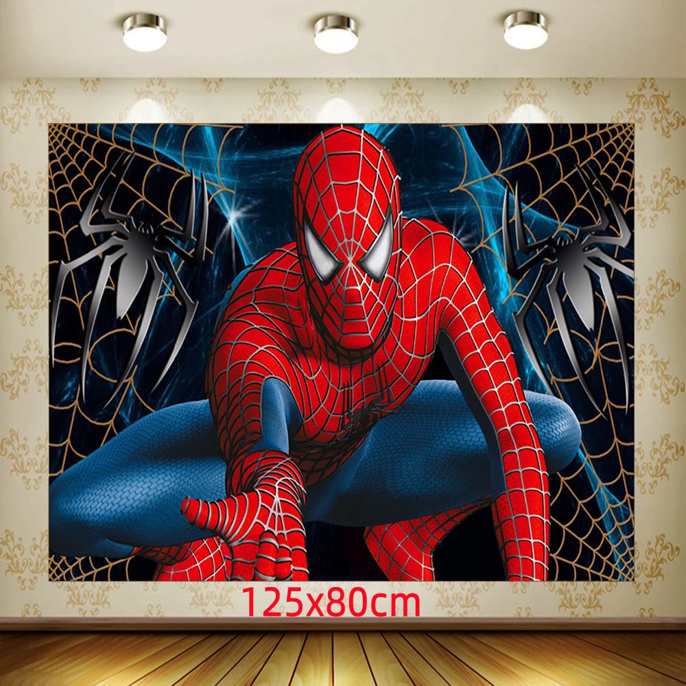 Spider Man Birthday Party Decor Paper Cups Plates Tablecloth For Kids Boy Spiderman Baby Shower Party Decorations Party Supplies