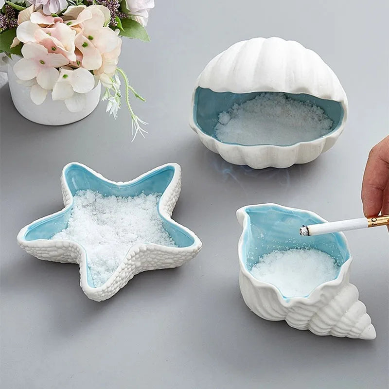 Ceramic Conch Storage Shell Ceramic Tray Craft Decoration Home Decoration Room Decoration Jewelry Key Organizer Gift