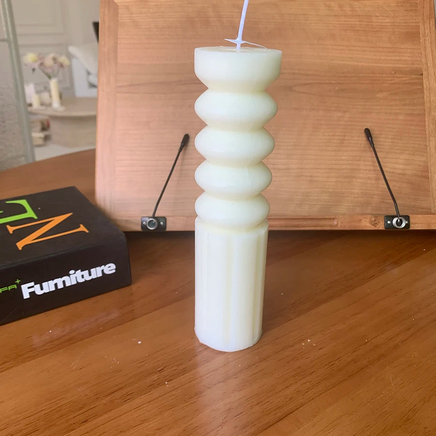 1pcs Nordic style cylindrical candle smokeless candle for wedding, party, birthday decoration, Nordic home decoration, bedroom